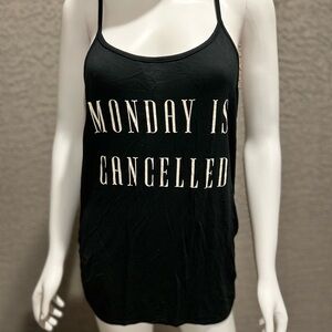 Libian Black Tank Top with White Text